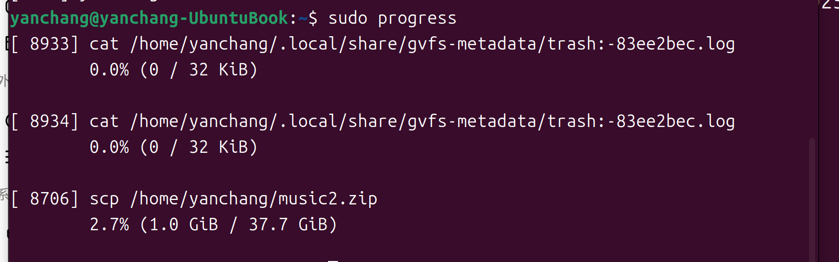 Linux 下的神奇小工具 Progress，给运行中的 cp/mv 加上进度条 - 畅言的个人网站